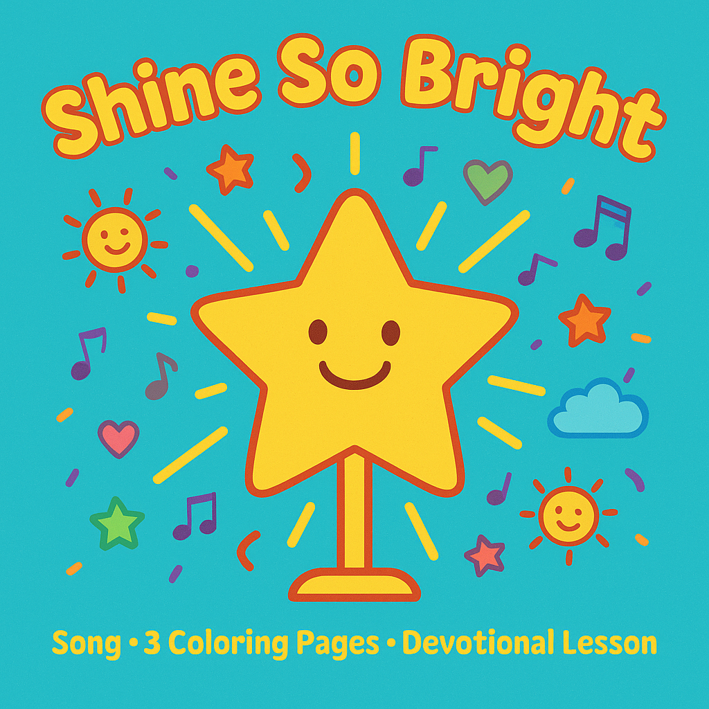 ✨ Shine So Bright Kids Worship Kit – 1 Song + 3 Coloring Pages + Devotional Lesson